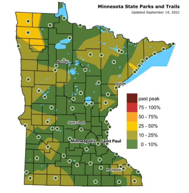 DNR fall colors map